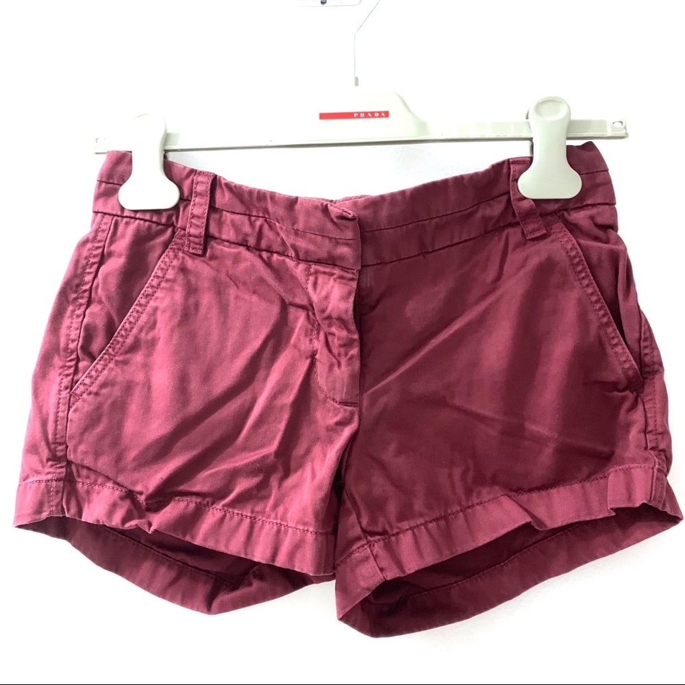 J. Crew Chino Broken-in Maroon Shorts - 0